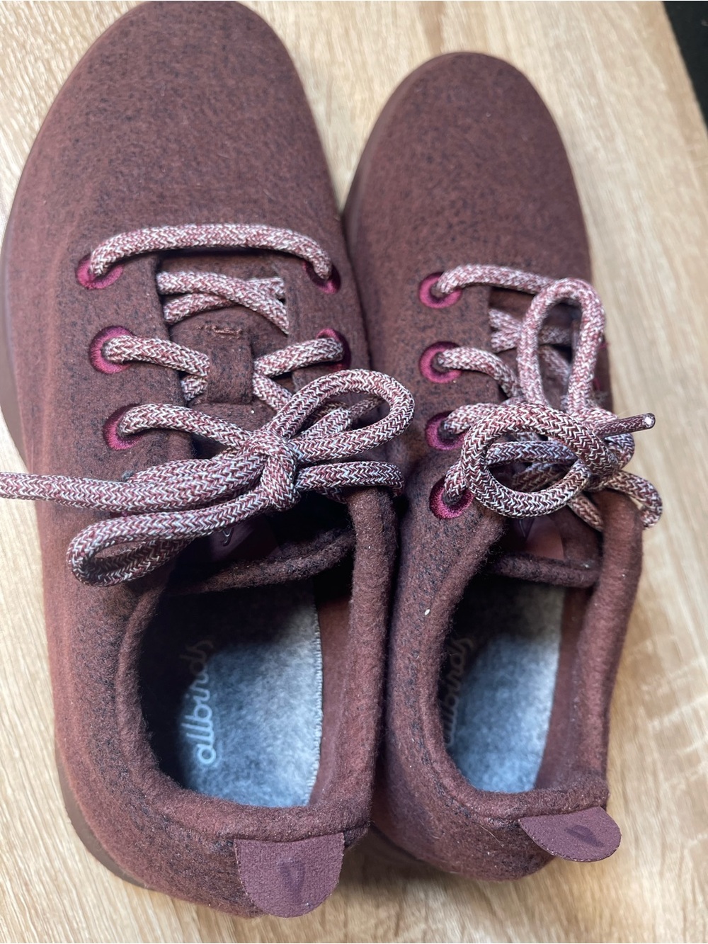 Allbirds Maroon marina Wool Lace-Up Sneakers - Picture 3 of 10